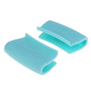 Silicone Heat Insulation Mitt Glove Casserole Ear Pan Pot Oven Grip/Cyan