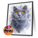 5D DIY Diamond Painting Cat Full Round Drill Wall Decor Craft Home Decoration
