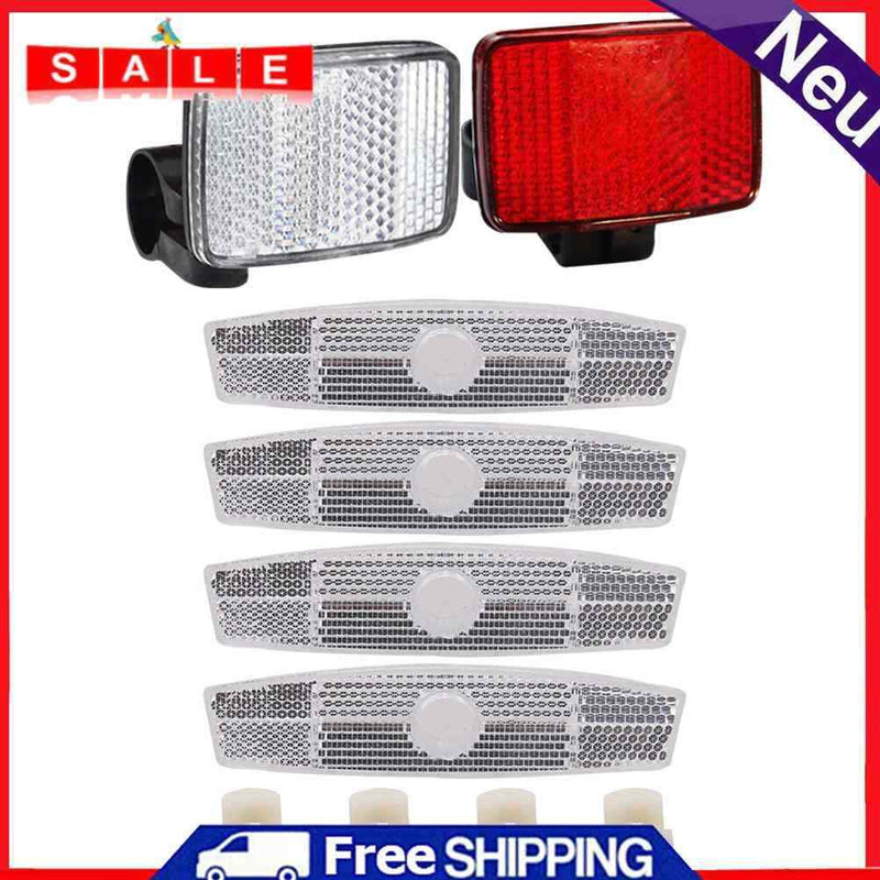 MTB Bicycle Front Rear Reflectors Night Riding Safety Lens Cycling Accessories