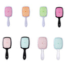 Wide Teeth Air Cushion Comb Scalp Massage Salon Hair Brush (Black Pink)