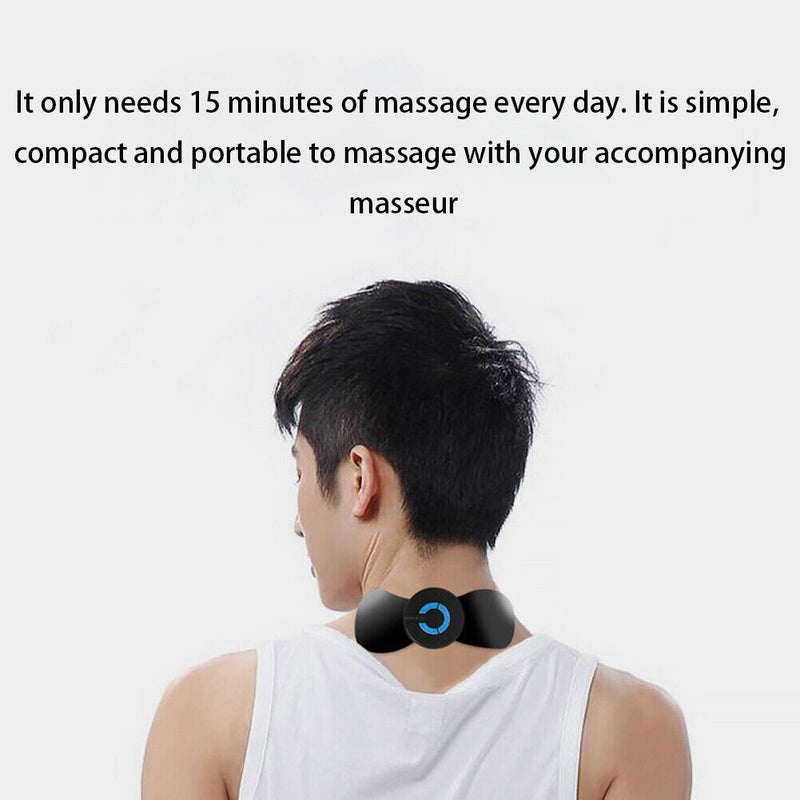 Portable Neck Cervical Massage Mini Electric Meridian Patch Muscle Pain Relief