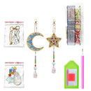 2pcs 5D Diamond Painting Double-sided Drill Pendant Bag Keychain Handmade G