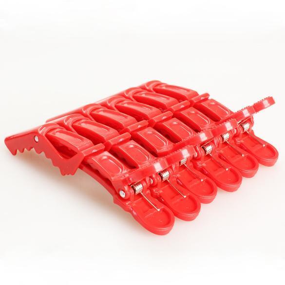 6Pcs Matte Sectioning Clips Clamps Hairdressing Salon Hair Grip Crocodile
