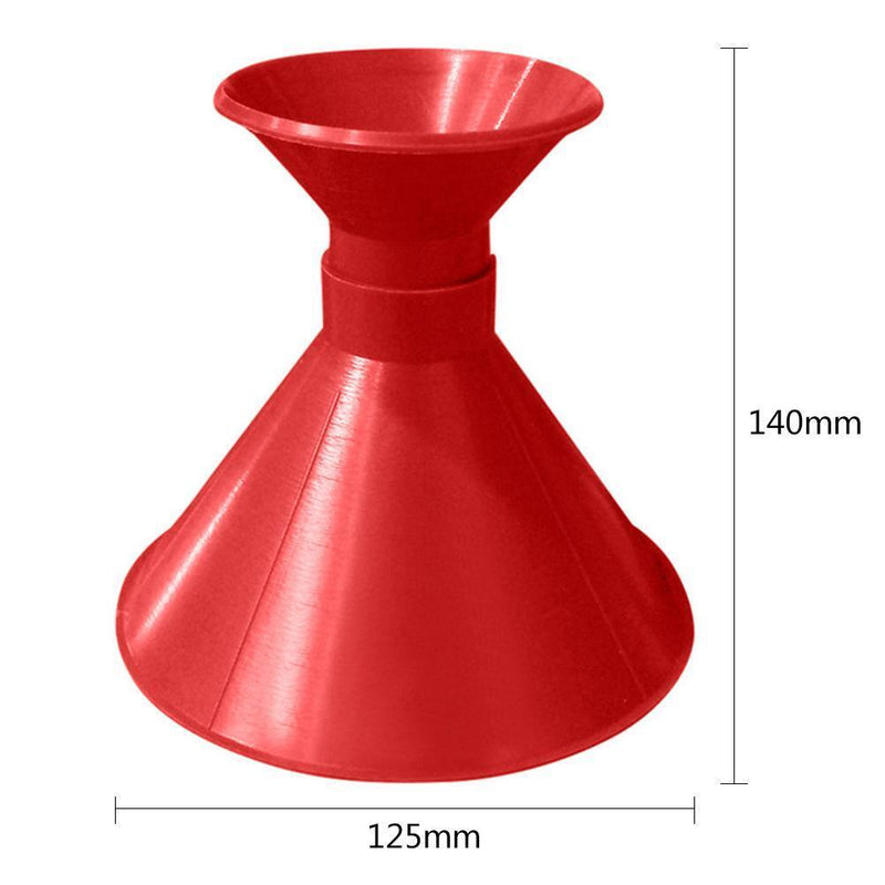 Magic Snow Remover Funnel Outdoor Cone Shaped Car Window Ice Scraper (Red Newly