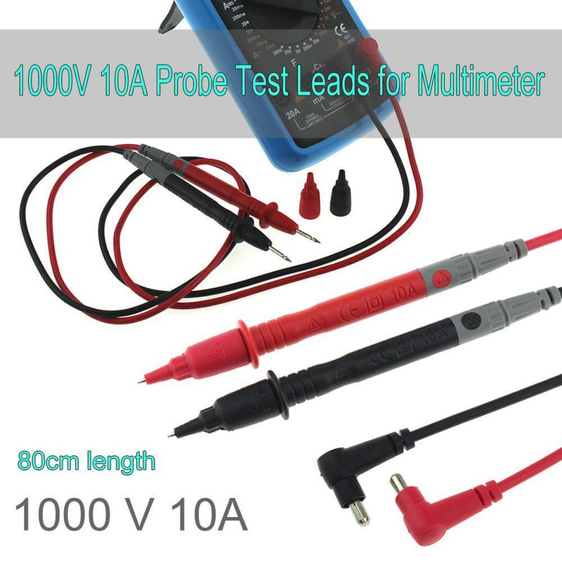 80cm 1 Pair Universal 10A Probe Test Leads for Multimeter Meter