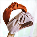 Solid Color Hair Bands Hair Accessories Cross Knot Hair Hoop Satin Head Band