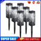 6pcs LED Solar Light Waterproof Hollow Lawn Stake Lamp Garden Decor (White)