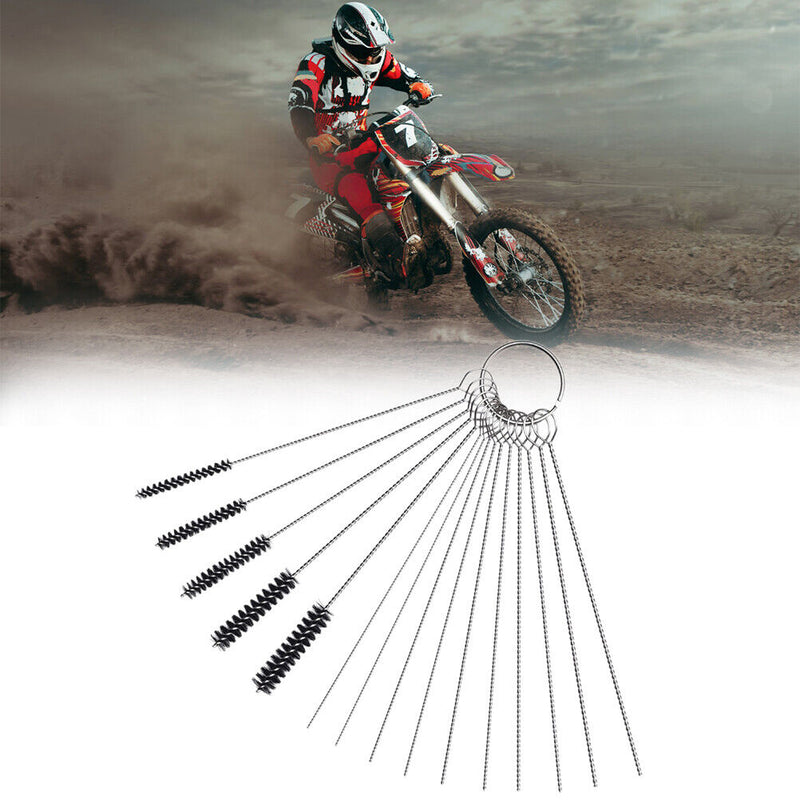 15Pcs Carburetor Carbon Dirt Jet Cleaner Tool Kit Cleaning Needles with Brushes