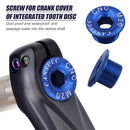 CANSUCC Bike Crank Cover Screws Bicycle Crankset Bolt Cap Screw (Blue M20)