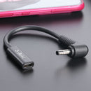 PD USB C Female to Right Angle DC Connector Adapter for Laptop (4.0x1.7mm)