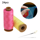 24 Rolls 500 Yards Colorful Durable Hand Stitch Cotton Thread Line Sewing