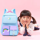 #A Rainbow Shoulder Strap Large Capacity Schoolbag College Teenage Girl Children