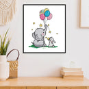 2 Strands Elephant Rabbit Partial Embroidery Stamped Cross Stitch Home Decor