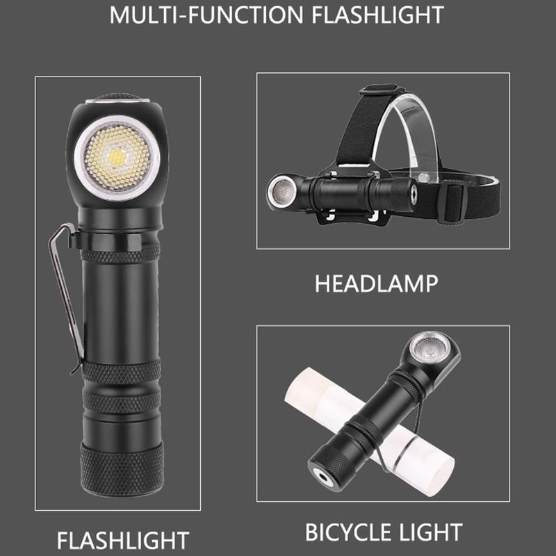 XHP50 LED Headlamp 40W Magnetic USB Rechargeable Flashlight Torch with Batt