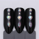 Water Dropped Elongated Glass Stone Nail Art Rhinestone DIY Tips Manicure Decor
