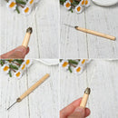 DIY Kit Wooden Handle Wig Crochet Hook Knitting Needle Weaving Braids Tools