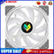 COOLMOON CPU Cooler 3 Pin ARGB FDB Bearing PWM PC Quiet Cooling Fan (White)