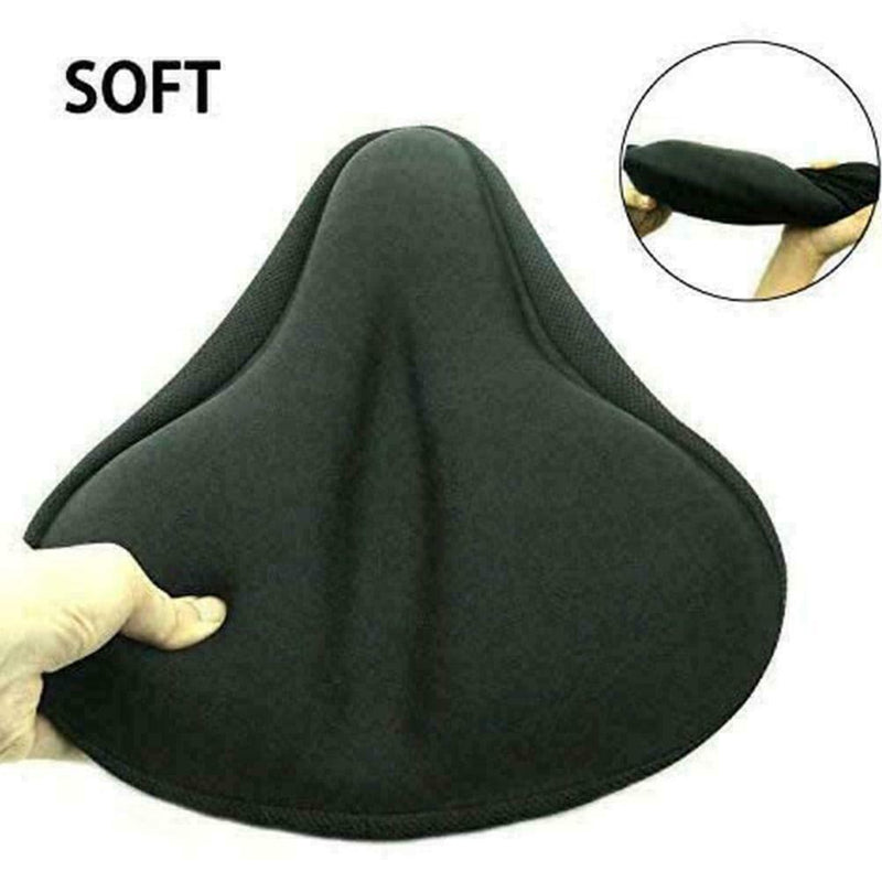Comfort Wide Cycling Bike Bicycle Gel Cruiser Extra E1Z5 Soft Cushion Seat J4F1