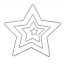 snowvirtuos 4pcs stars metal cutting stamps stencils DIY embossing scrapbooking