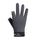 Fishing Gloves Anti-slip 2 Cut Finger Breathable Cycling Mitten (Grey) Newly