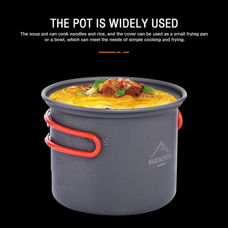 WIDESEA Portable Travel Camping Cookware for Outdoor Hiking Picnic Pot Pan Set