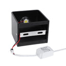 LED Wall Lamp 5W 85-265V 3000K Adjustable Bedside Lamp(Black)(Warm Light)
