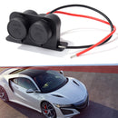 12V Dual Cigarette Lighter Socket Outlet with Wires for Car Motorcycle Scooter