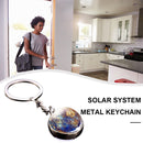 Solar System Metal Pendant Galaxy Earth Mars Glass Moon Keychain (Mercury) Newly