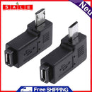 2pcs 90° Micro USB Female, Micro USB Male Adapter Male
