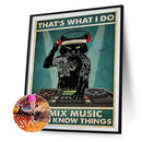 Handmade Music Cat 5D DIY Full Round Drill Drawing Kit Diamond Painting Ornam