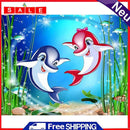 5D DIY Full Drill Diamond Painting Cartoon Dolphins Cross Stitch Embroidery Rhine