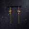 Design Hummingbird Crystal Birds Pendant Necklace Long Tassel Drop Earrings
