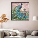 DIY Peacock Part Drill Diamond Painting Kit Handmade Rhinestone Beaded Picture