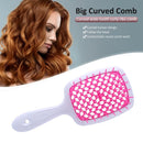 Wide Teeth Air Cushion Combs Scalp Massage Brush Hollow Grid Comb (Red)
