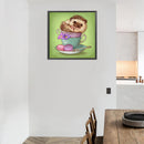 5D DIY Diamond Painting Kits Full Square Drill Hedgehog in Cup Mosaic Pictu