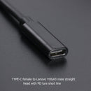 3A PD Fast Charging USB Type C Female Adapter Cable for Lenovo Yoga 3 Laptop