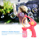 ABS Bubble Gun Toys with Intelligent Recycling Bubble Machine for Kid (Red)