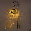 LED Shower Solar Light String Star Bottom Hollow Out Yard Lamp (Bracket B) Newly