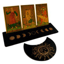 #A Wooden Tarot Card Base Moon Shape Tarot Display Stand Gifts for Enthusiast