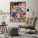 Painting By Numbers Kit DIY Bird House Canvas Oil Art Picture Home Room Dec
