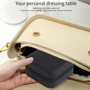 Jewelry Box for Women Portable Mini Leather Jewellery Storage Case (Black)