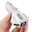 Dual USB QC3.0 48W Car Charger Mobile Phone Fast Charging Adapter (White) Newly