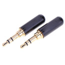 2pcs 3.5mm 3-Pole Male Audio Jack Plug Stereo Headphone DIY Connectors