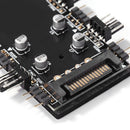 5V/3 Pin ARGB 4 Pin Fan PWM HUB 8 Ports LED Adapter Powered By SATA/Large 4D