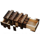 Magic Compartment Wooden Puzzle Box with Secret Drawer Brain Teaser-K