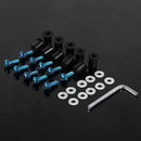 10pcs 5mm/0.20in Motorcycle Windscreen Windshield Bolt Screw Kit (Blue)