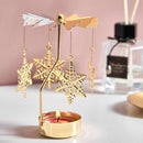 Spinning Cartoon Carousel Candle Holder Wrought Metal Lighting Candlesticks