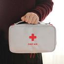 First Aid Kit Emergency Portable Outdoor Survival Medical Bag (Gray White) Newly