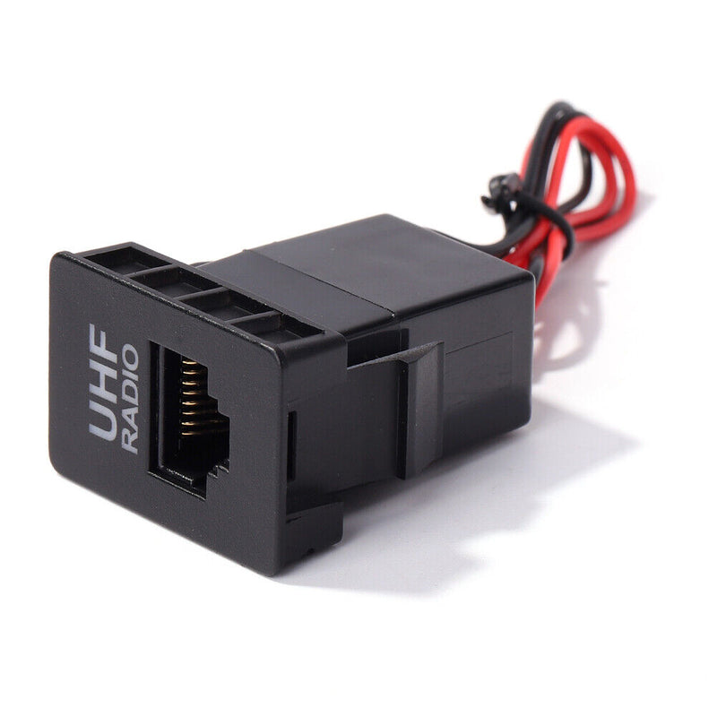 Dash Switch Panel RJ45 Microphone Socket UHF Radio Pass Through Connector Newly