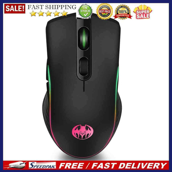 BLOODBAT M06 2.4GHz Wireless Mouse 7-Color Breathing Light Optical Mice for PC